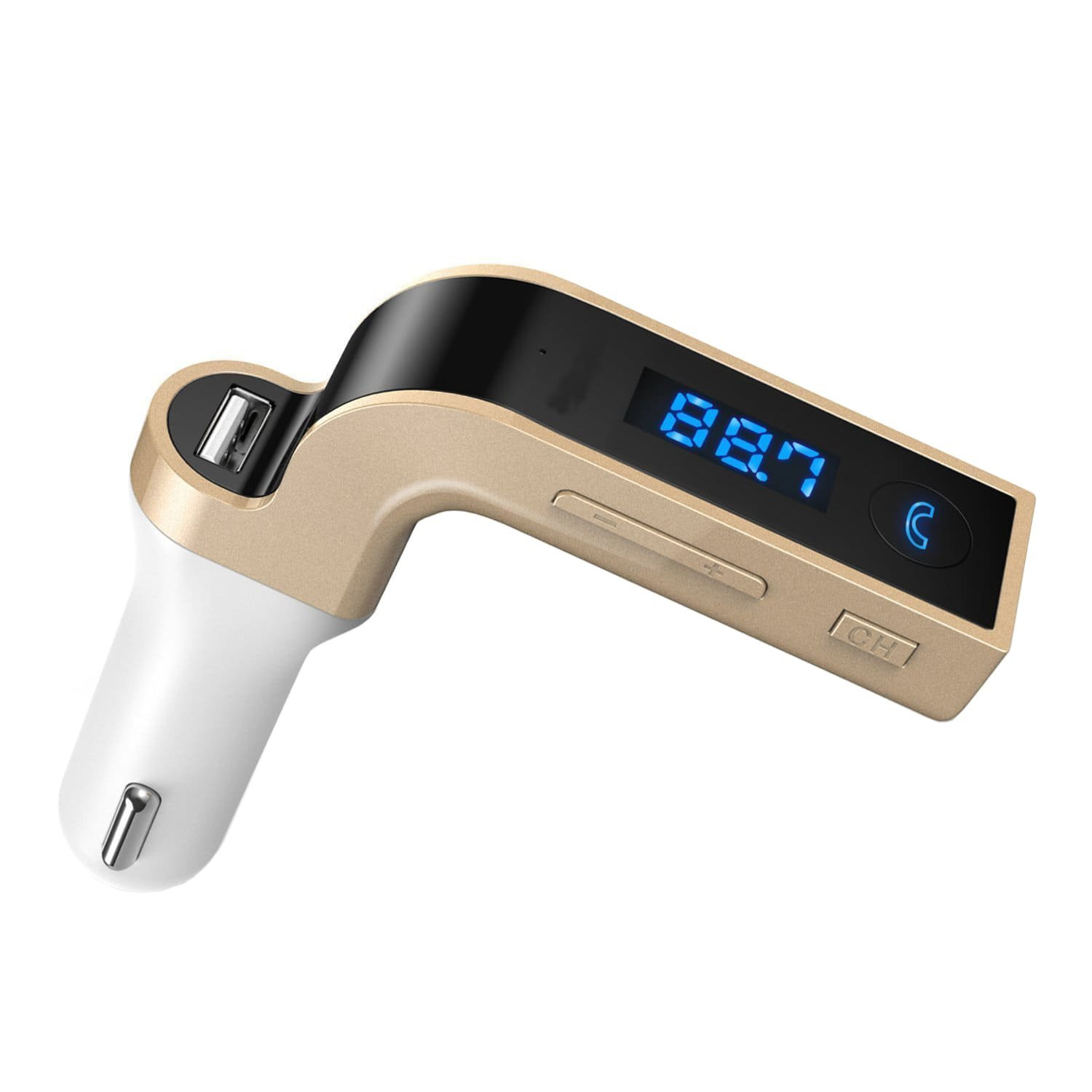 FM-Transmitter mit Bluetooth-Verbindung 4-in-1, Gold