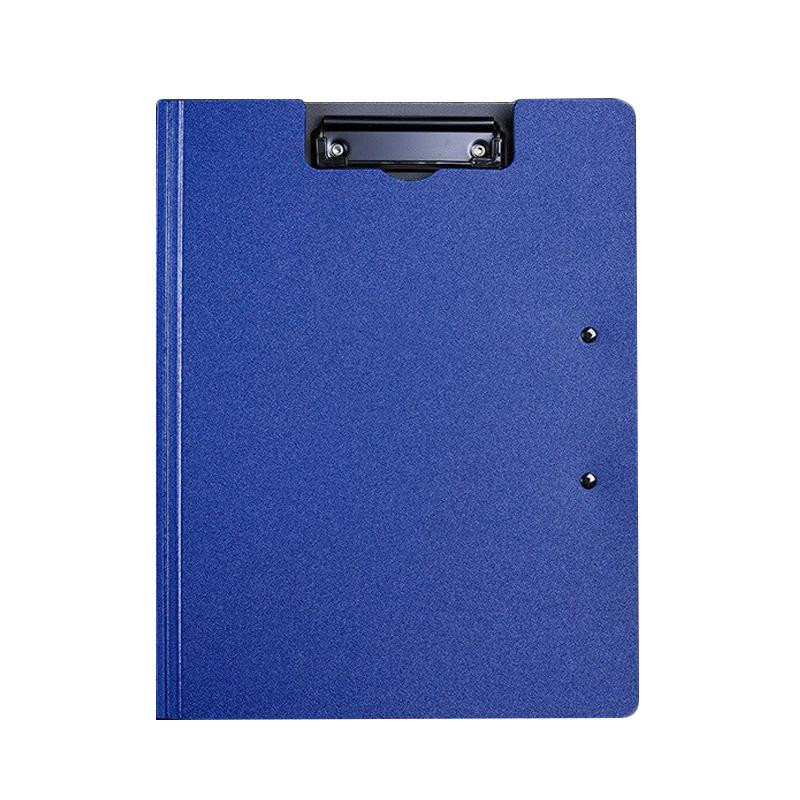 Targhetta scrivibile con doppia pinza - A4 - blu