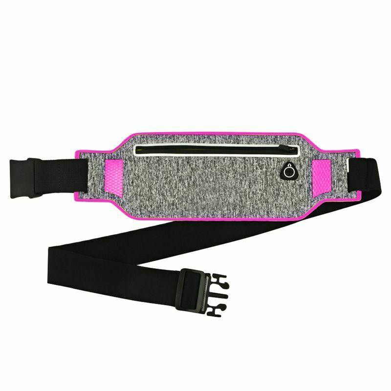Ceinture Running avec Compartiment Mobile - Gris et Rose