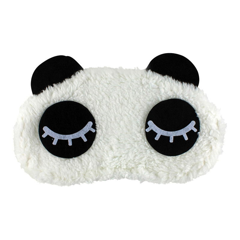 Eyes Closed Panda, Flauschige Schlafmaske für Reisen und Entspannung