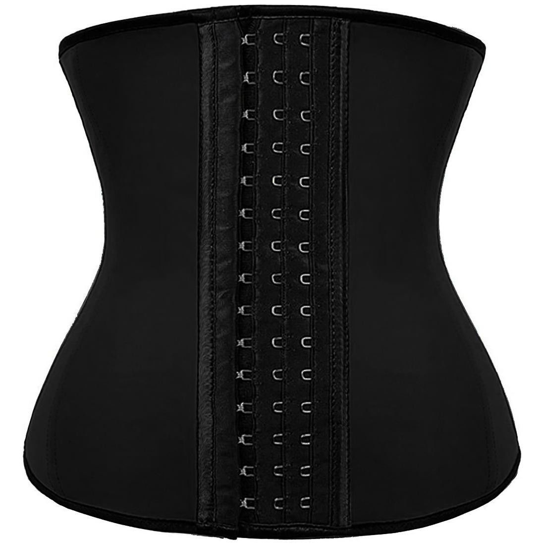 Corset D'entraînement En Polymère Pour Femmes - Black-silber-zipper