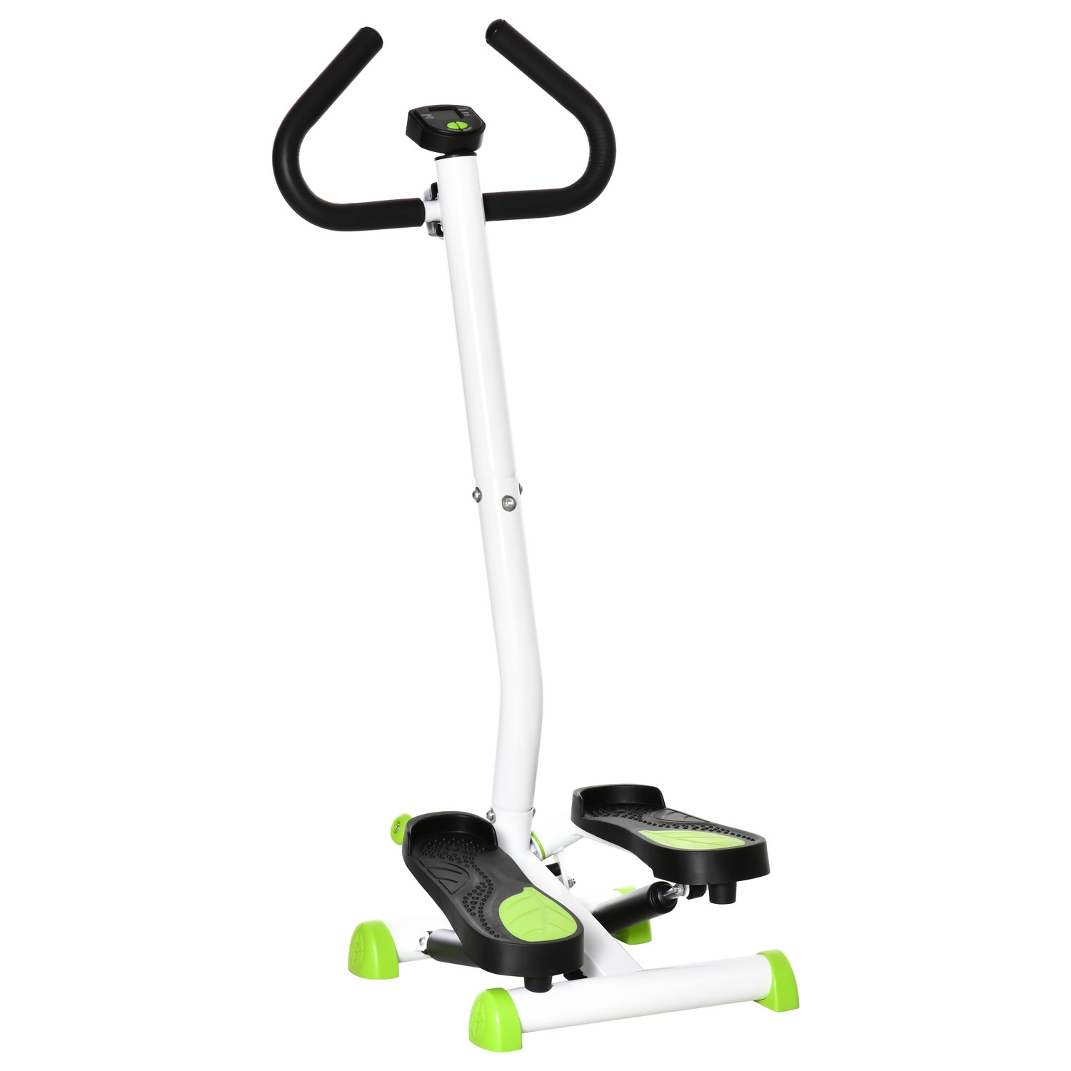 Stepper fitness verde con display LCD e maniglia