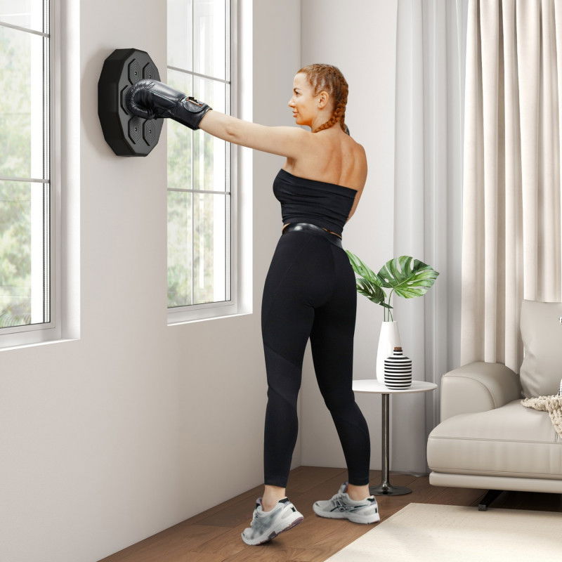 Music Boxing Machine Mit LED & Bluetooth - 9 Level, Inkl. Boxhandschuhen Für Zuhause