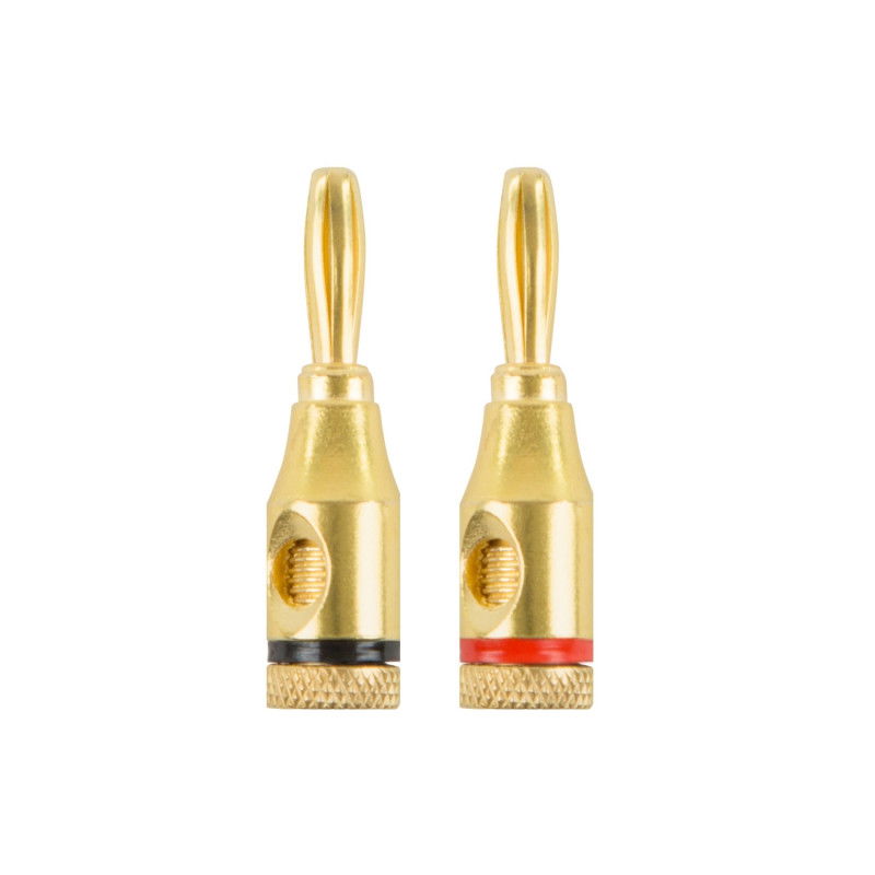 Bananenstecker schwarz/rot männlich/weiblich