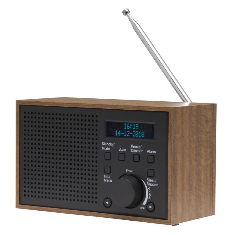 UKW/DAB+-Radio Holz/Graphit