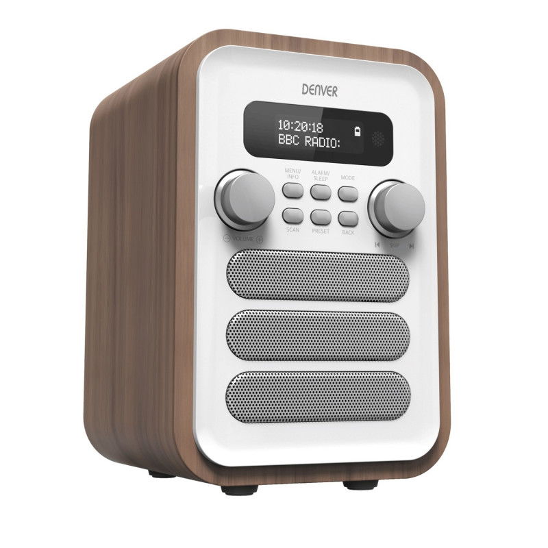 UKW/DAB+ Radio Bluetooth Holz/Weiß