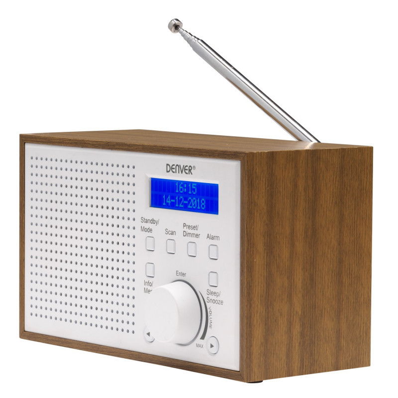 UKW/DAB+ Radio Holz/Weiß