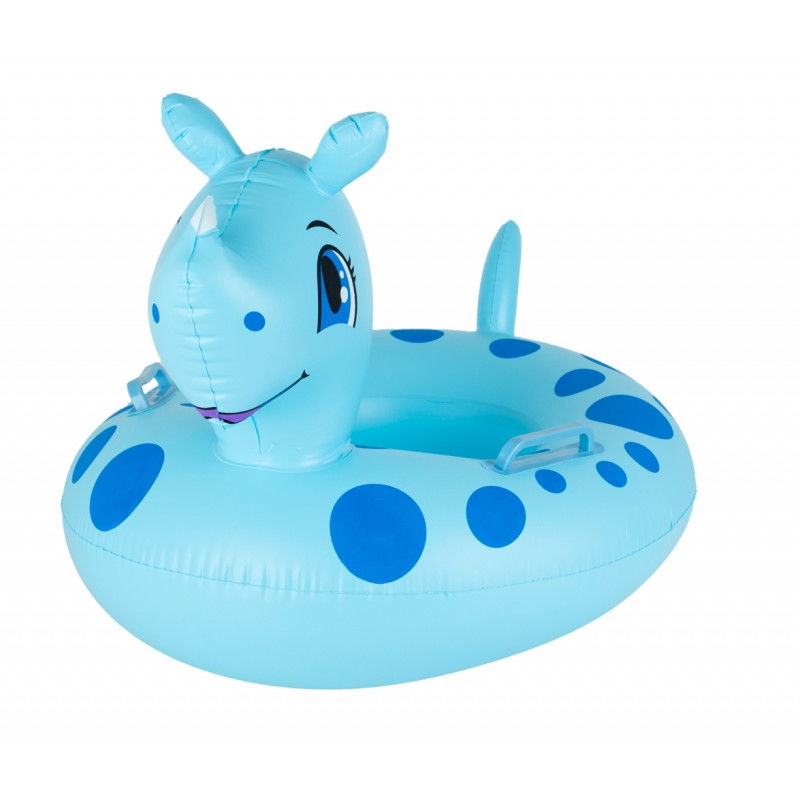 Blaue aufblasbare Kindermatratze mit Dinosauriermotiv