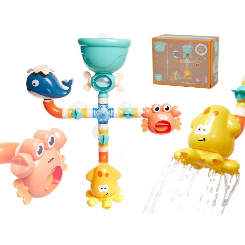 Badespielzeug mit Saugnäpfen und Wasserschlauch