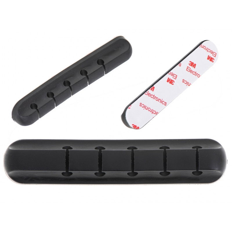 Selbstklebender Kabelhalter, 5 Löcher, Silikon