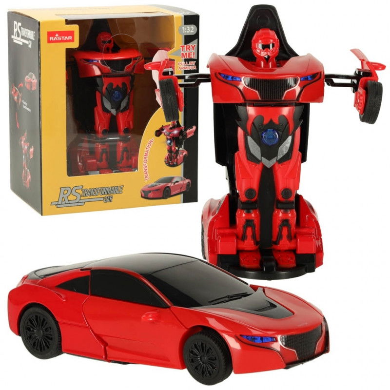 Mini Transformer Die Cast Rotes Spielzeugauto 1:32 RTR