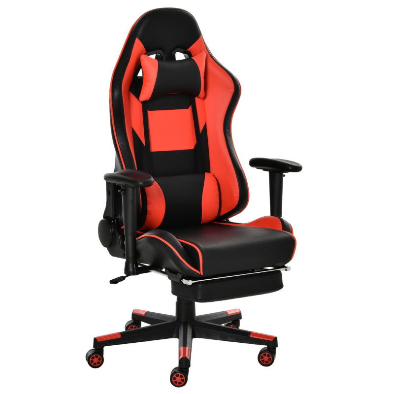 Ergonomischer Gaming-Stuhl mit Fußstütze und Schaukelfunktion