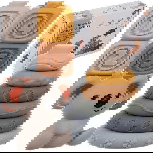 Blocchi sensoriali morbidi - 13 giocattoli educativi