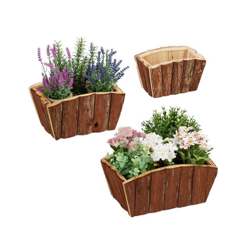 Blumenkasten Holz 3er Set