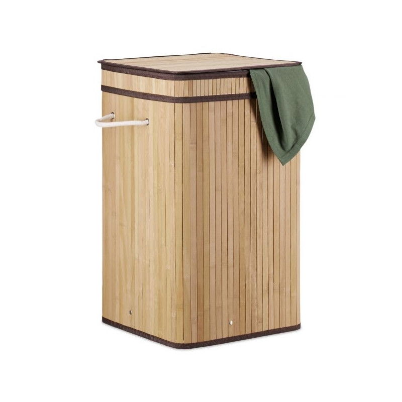 Faltbarer Wäschekorb aus Bambus