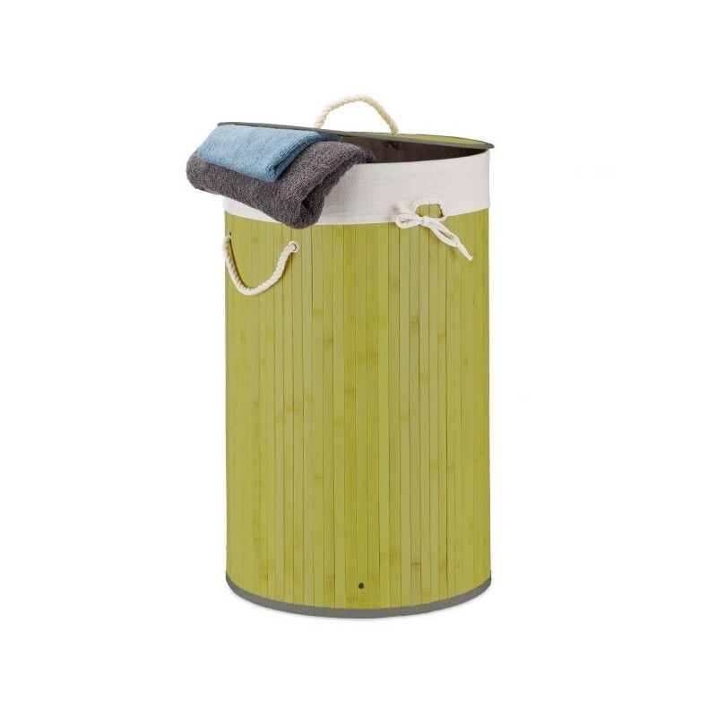 Wäschekorb Bambus rund