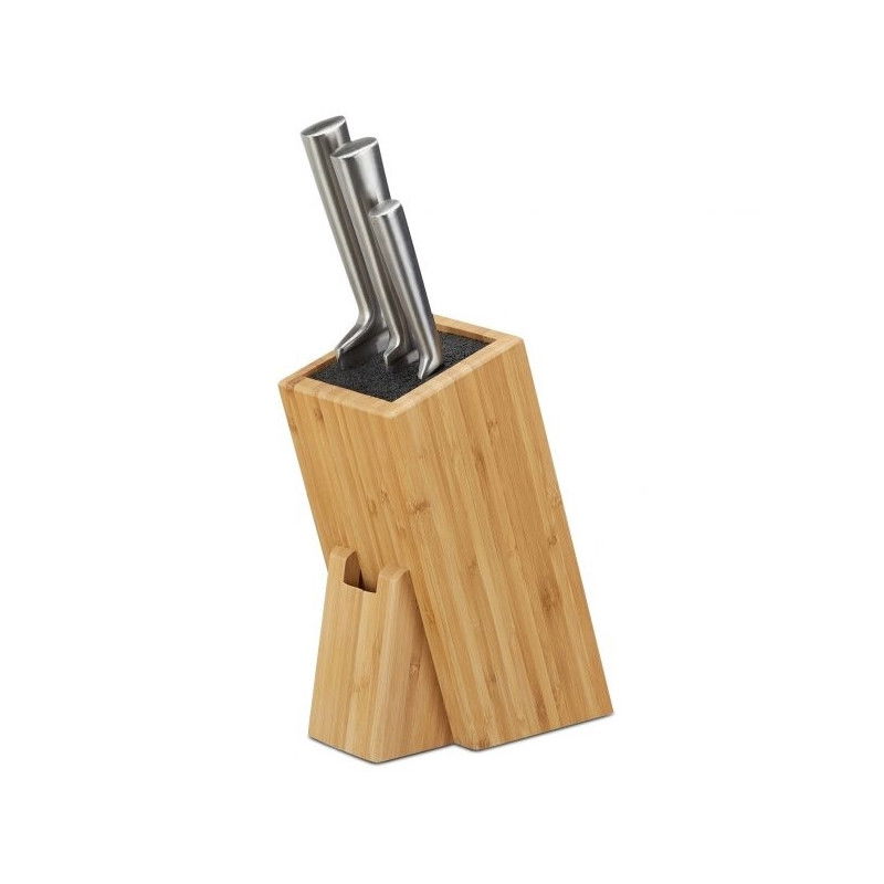 Bambus-Messerblock mit Strohhalm