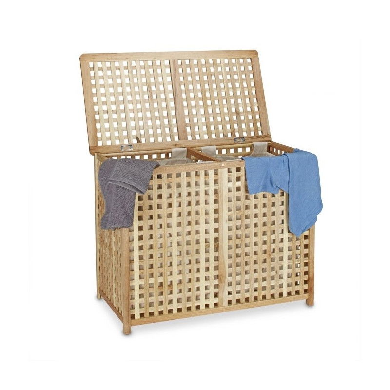 Wäschekorb Duo Walnuss