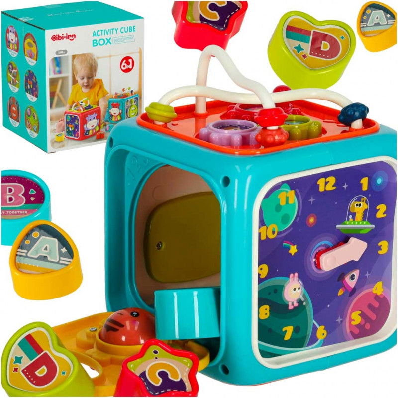 Pianoforte interattivo cubo educativo 6in1 Bibi-inn blu