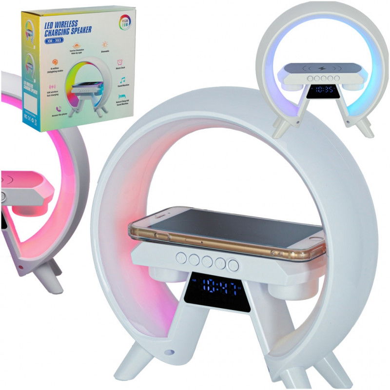 Luce LED con caricatore a induzione con radio