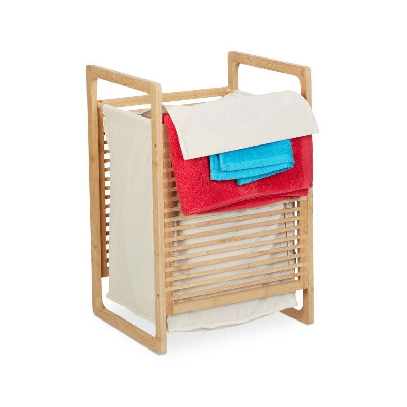 Bambus Wäschekorb mit Deckel