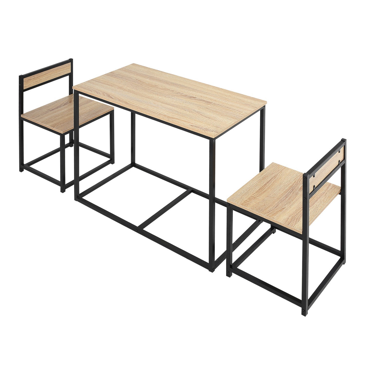 Tavolo da pranzo con 2 sedie, set da 3 gruppi da pranzo, set tavolo da cucina per 2 persone, gruppo da pranzo per stanze piccole