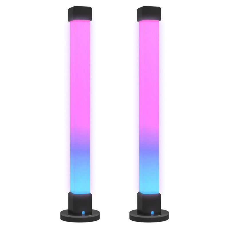 2er-Set Tischlampe, Tischleuchte mit App- und Fernsteuerung, Musik-Synchronisation, Farb-Modi, Timer, Smart Nachttischlampe für