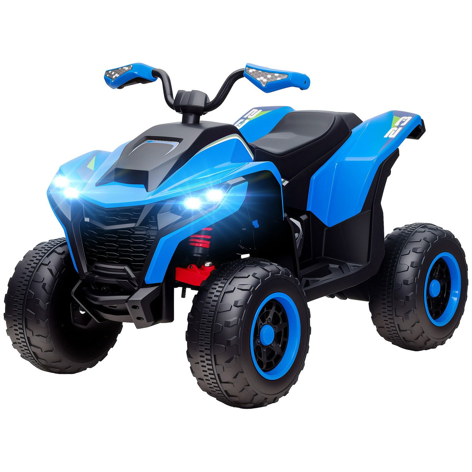 HOMCOM Kinder Quad 12V - Elektro Auto Für Kinder 3-8 Km/h Mit Musikplayer - Rot