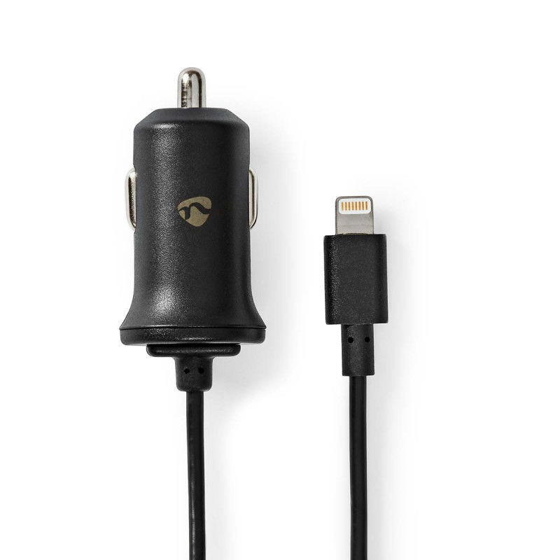 Autoladegerät | 12 W | 1x 2,4 A | Anzahl der Ausgänge: 1 | Lightning 8-Pin (Fast) Kabel | 1,00 m | Einzelspannungsausgang