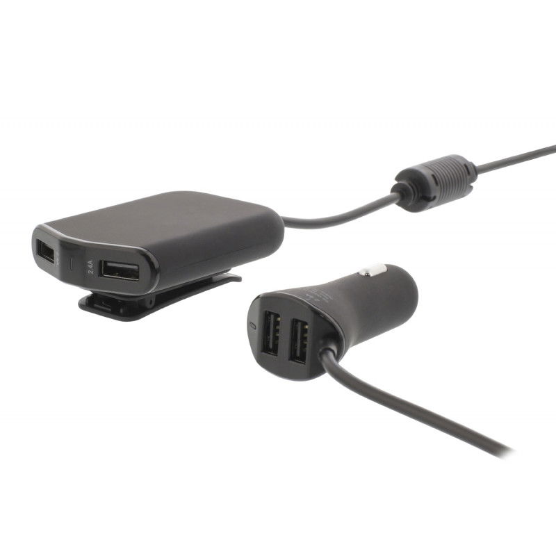 Autoladegerät 4-Ausgänge 9,6 A USB Schwarz