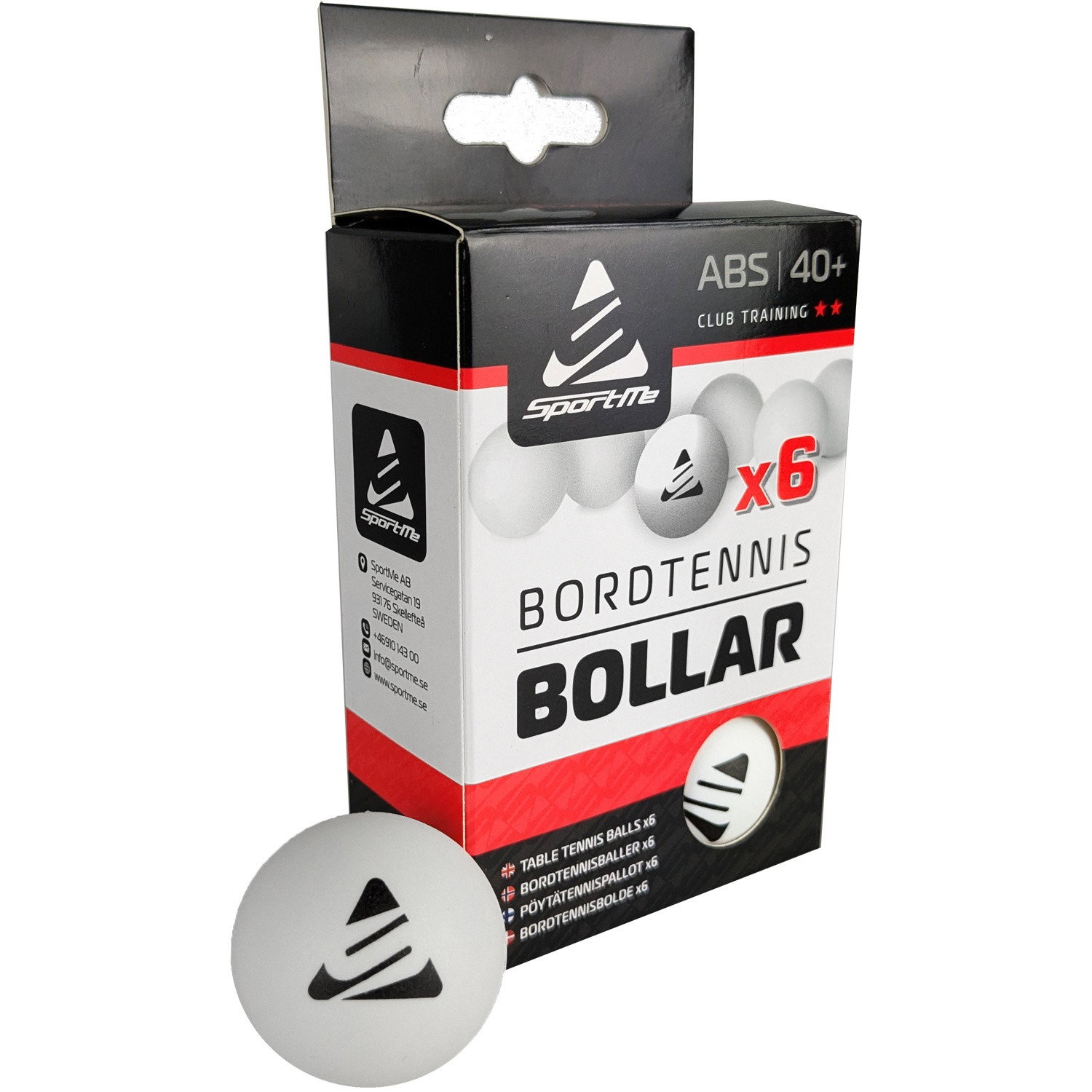 Balles de tennis de table 6 pcs Blanc