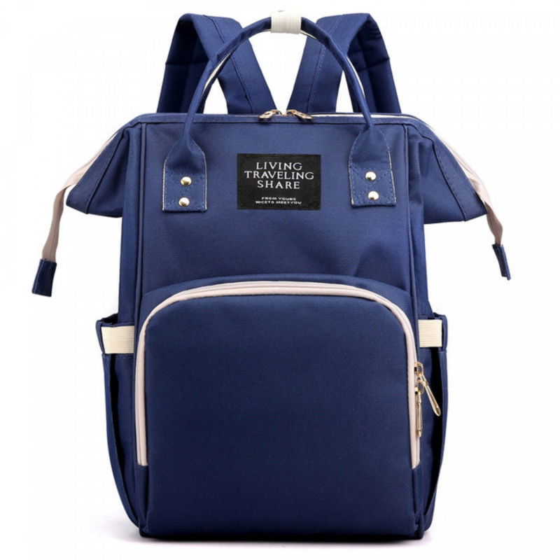 Herzberg HG-03206: Multifunktionale Windel- und Flaschentasche für Mütter - Blau