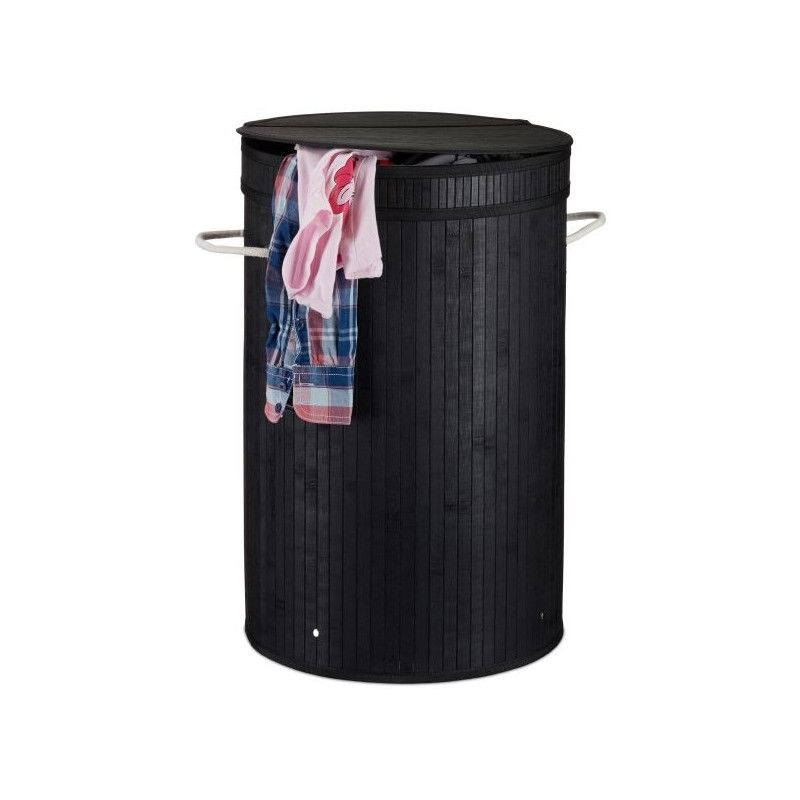 Bambus Wäschekorb mit Deckel