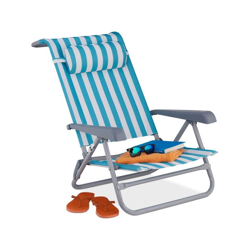 Messingstuhl mit Nackenkissen - klappbar