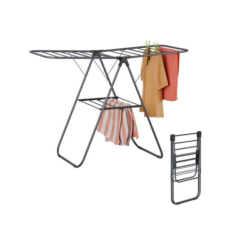 Zusammenklappbarer Wäscheständer mit Flügeln