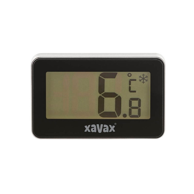 XAVAX Thermometer Digital für Kühlschrank mit Gefrierfach, Schwarz