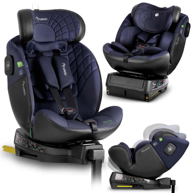 Nukido Aero Line Autositz, Schwarz/Marineblau, 0-36 kg, ISOFIX