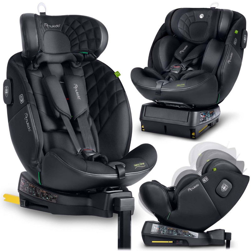 Nukido Aero Line Autositz, Schwarz, 0-36 kg, ISOFIX