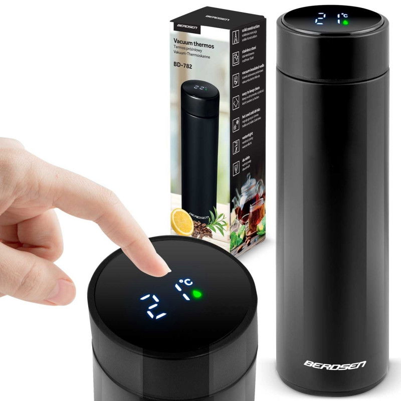 Vakuum-Thermoskanne 420 ml BD-782 Schwarz