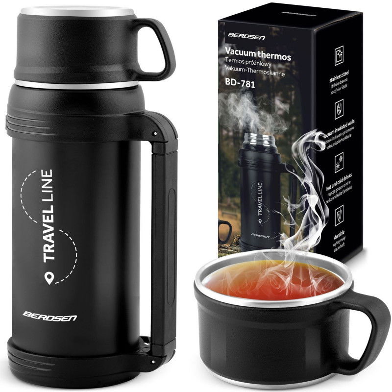 Vakuum-Thermoskanne 1500 ml BD-781 schwarz