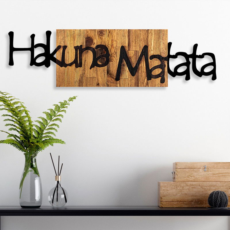 Accessoire mural décoratif en bois Hakuna Matata 4