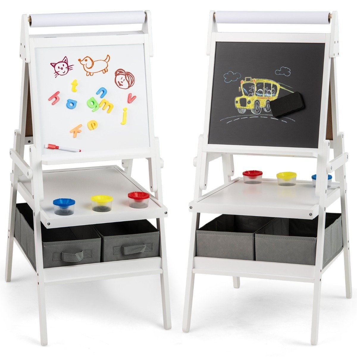 Tableau Noir Et Planche à Dessin 2 En 1 Avec Rouleau De Papier Et Paniers Hbd 94 X 52 X 465 Cm Tableau Blanc Sur Pied Rose Blanc Tableau Noir Et Planche à Dessin 2 En 1 Avec Rouleau De Papier Et Paniers Hbd 94 X 52 X 465 Cm Tableau Blanc Sur Pied Rose Blanc