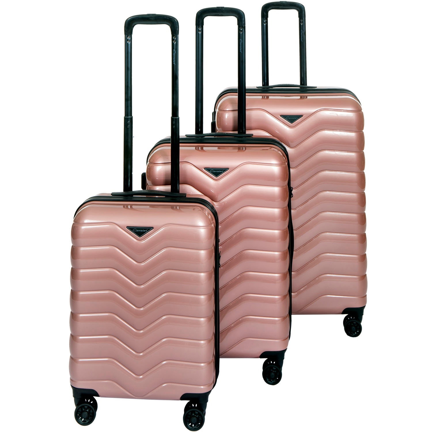 Ensemble de 3 valises, rose