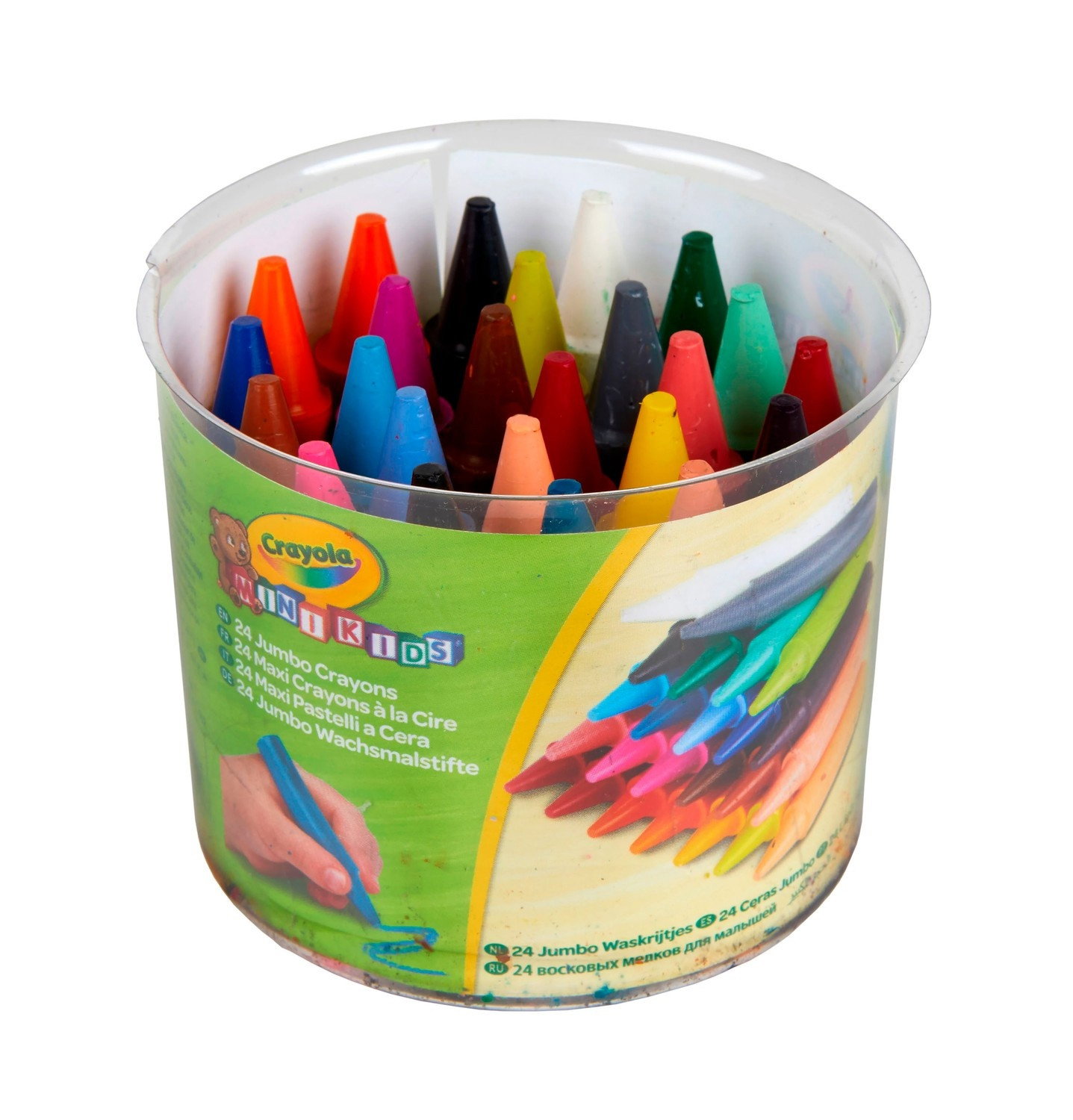 Crayons de couleur - be-bé - 12 maxi crayons - Multicolore - Super lavable - Facile à tailler