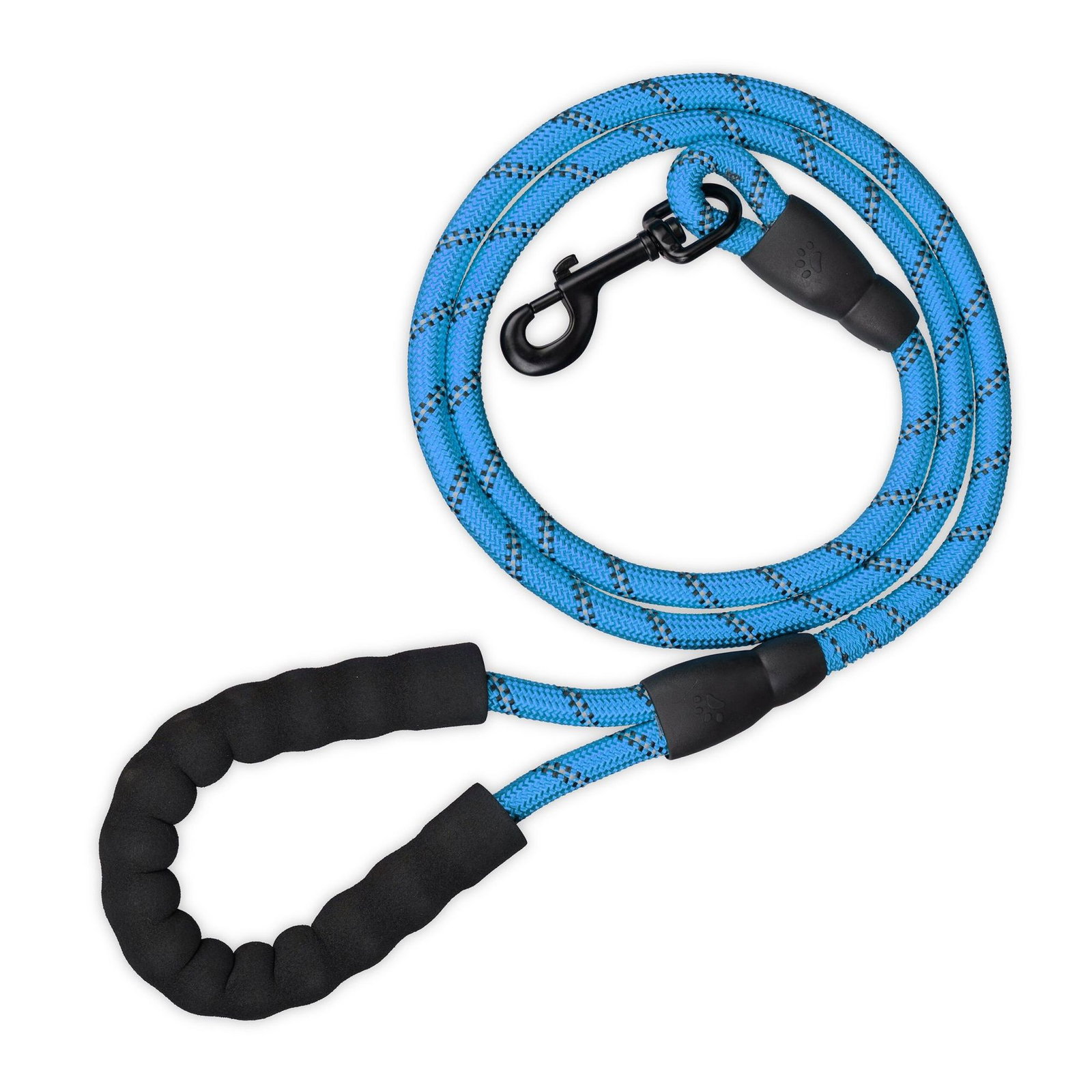 Laisse rembourrée pour chien bleue 150 cm