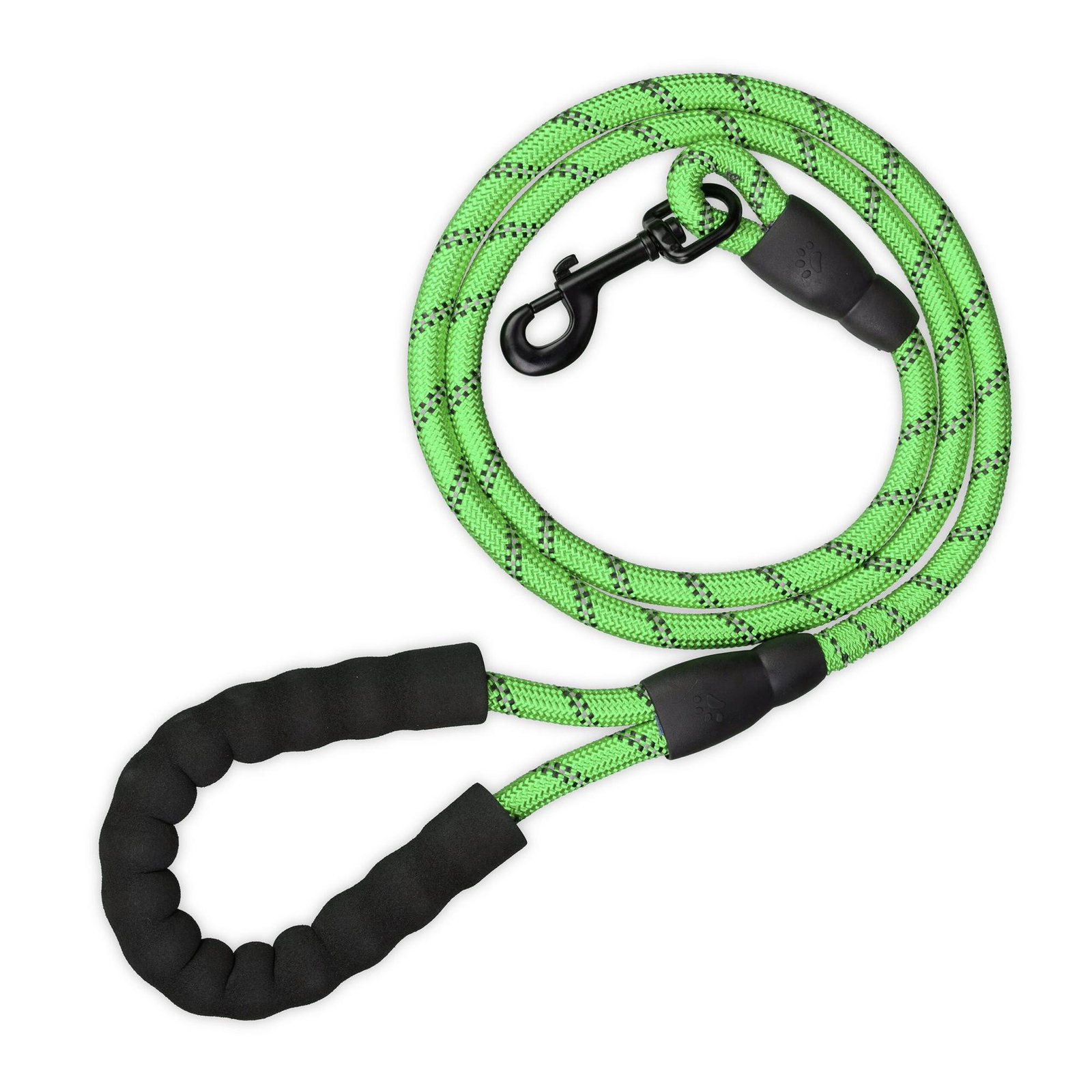 Laisse rembourrée pour chien verte 150 cm
