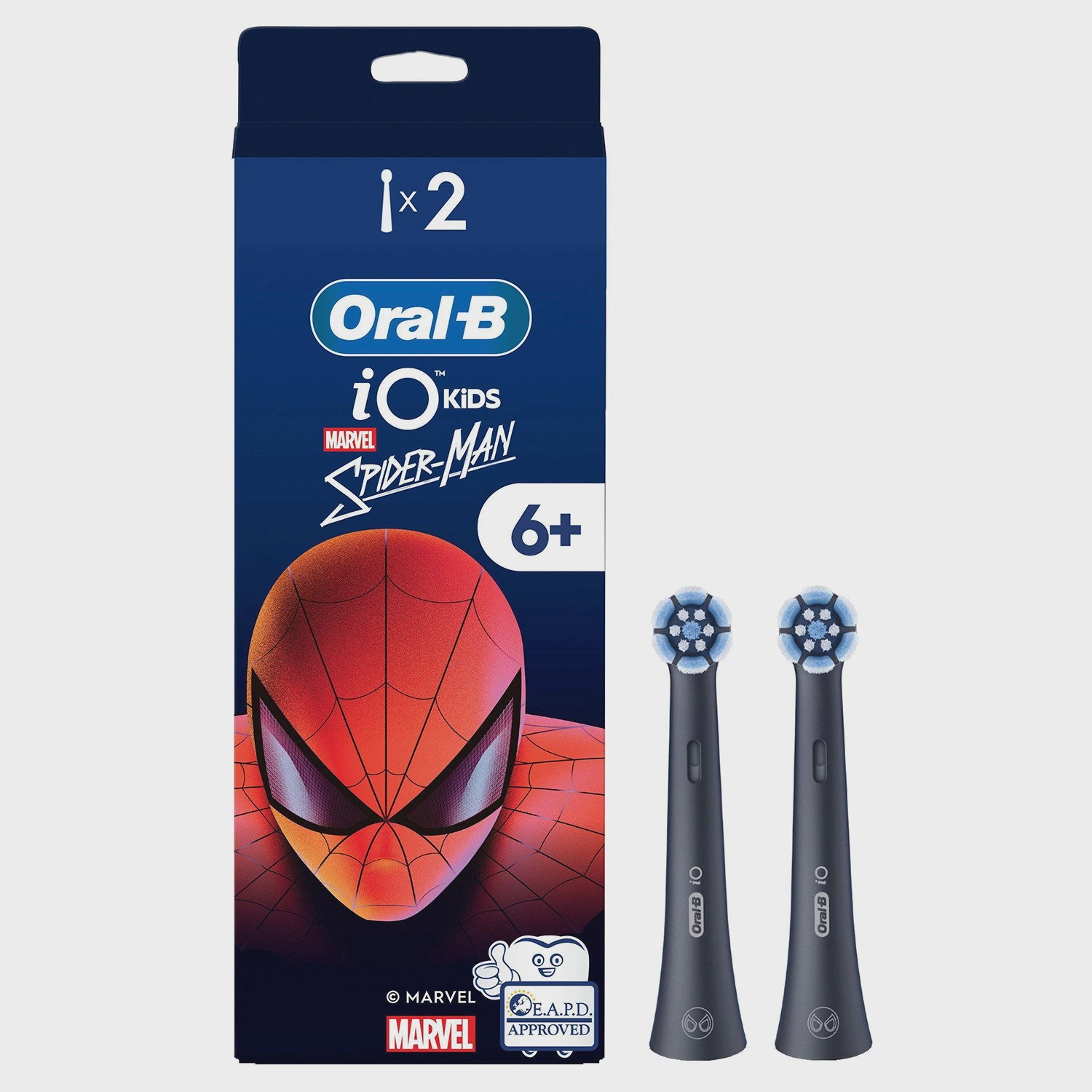 Testine per spazzolino elettrico per bambini, design Spiderman, confezione da 2