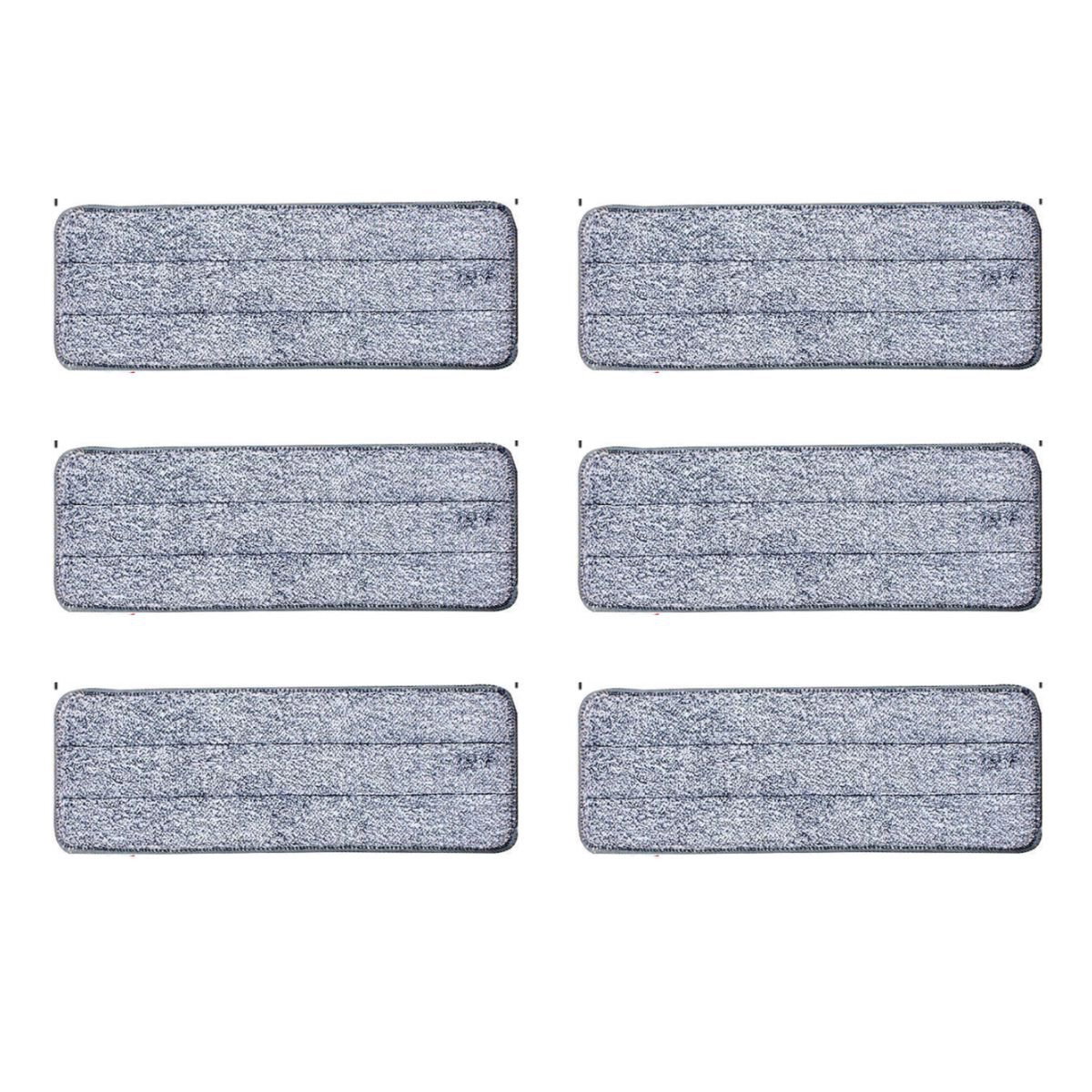 Lingettes de rechange pour balai-serpillière, paquet de 6, en microfibre, 35,5 x 11 cm