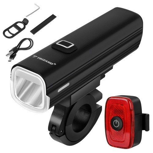 Kit d'éclairage vélo LED 1000 lm – USB-C, batterie 4800 mAh