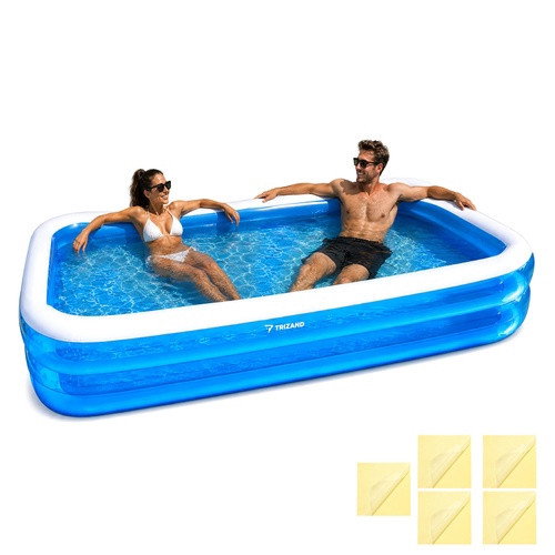 Grande piscine gonflable rectangulaire, 262 x 175 x 50 cm